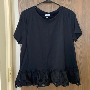 J Crew eyelet tee